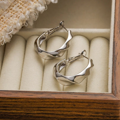 1 Pair Minimalist Geometric Plating Copper 18k Gold Plated Earrings