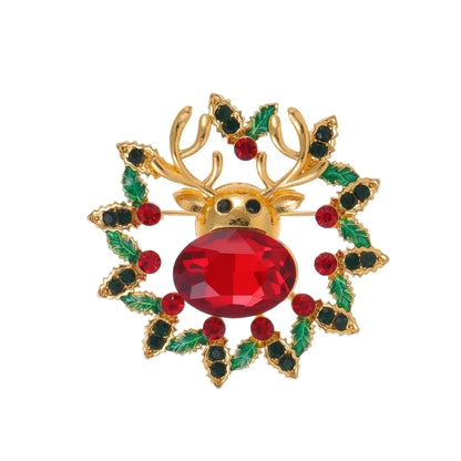 IG Style Cartoon Style Minimalist Tree Snowman Snowflake Alloy Enamel Inlay Rhinestones Unisex Brooches