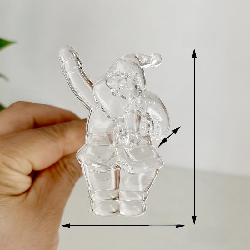 10 Pieces Transparent Round Ball Snowflake Small Five-star Christmas Tree Light String Accessories Five-pointed Star Tree Top Star Christmas Decoration