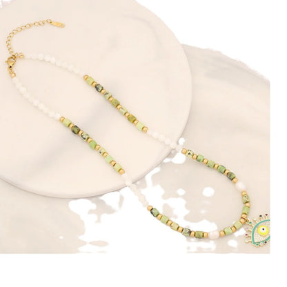 Pearl Heart Natural Stone Handmade Necklaces