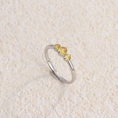 Retro Water Droplets Titanium Steel Inlay Artificial Diamond Rings