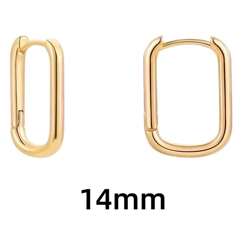 1 Pair Minimalist Heart Shape Plating Copper Earrings