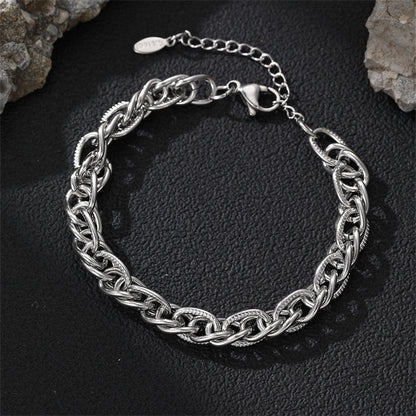 Casual Punk Cool Style Leaf Skull Pu Leather Alloy Halloween Men's Bracelets