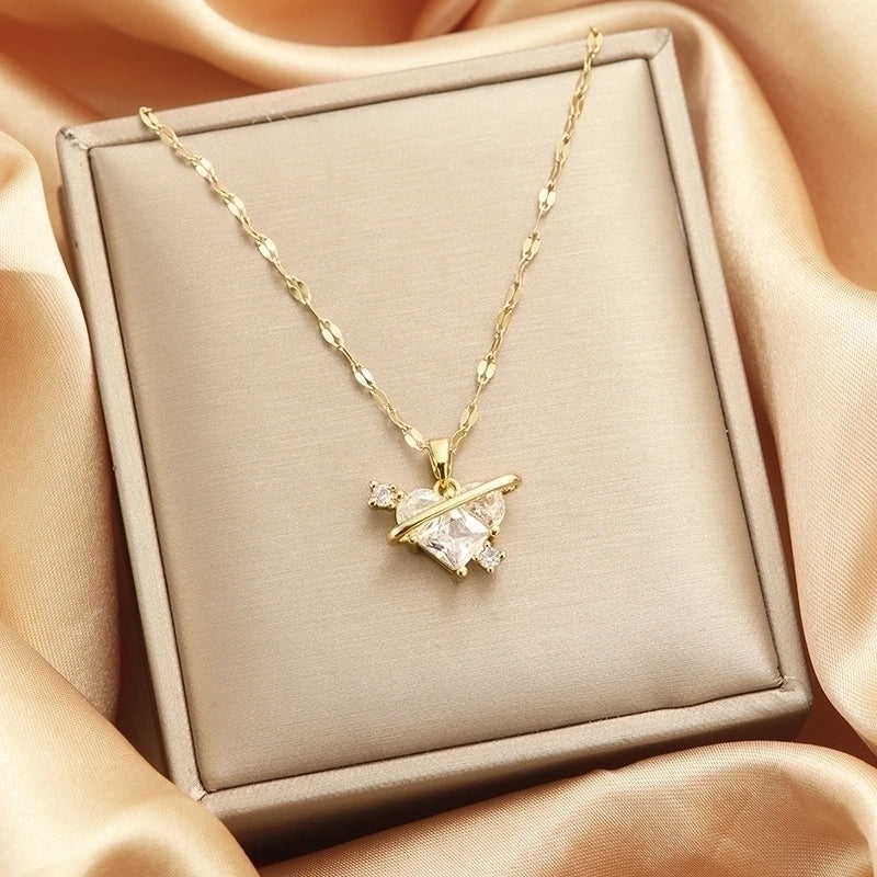 2 Pieces Titanium Steel Vintage Style Tassel Plating Doll Constellation Crown Pendant Necklace