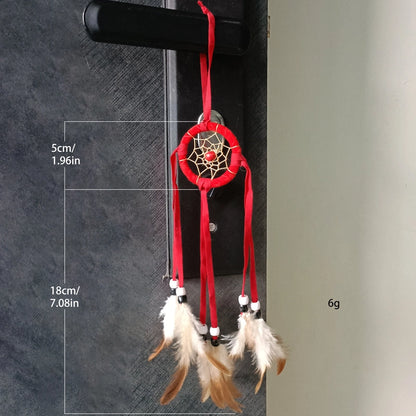 Decorative Dream Catcher Pendant Keychain Evil Eyes Dream Catcher Pendant Keychain Pendant Feather Hand Woven