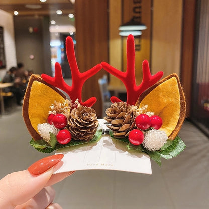 Christmas Cartoon Style Antlers Plastic Festival Costume Props