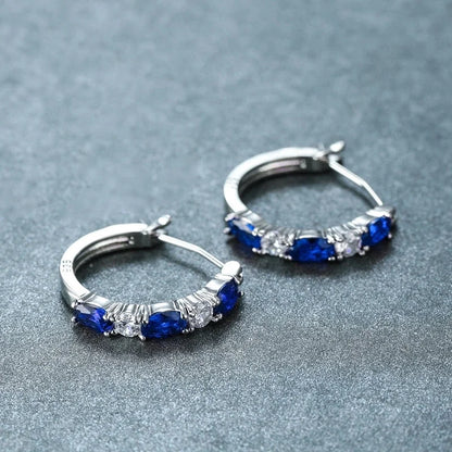 1 Pair Fashion Geometric Copper Inlay Zircon Earrings