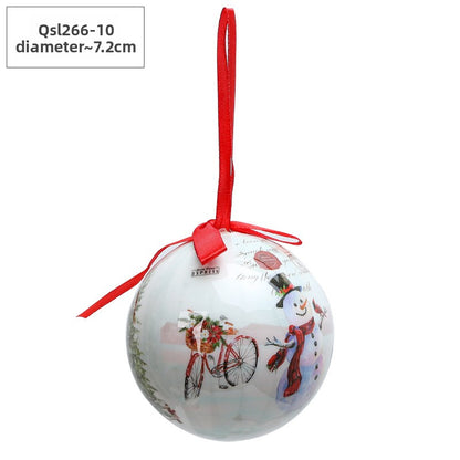 Christmas Ball Pendant Snowman Foam Ball Ornament Christmas Tree Hanging Ball Atmosphere Decoration Supplies