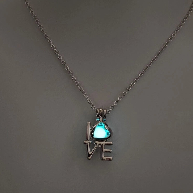 Luminous Hollow Diy Cage Christmas Tree Women's Necklace