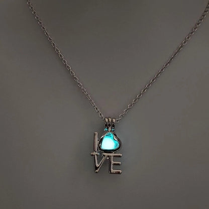 Luminous Hollow Diy Cage Christmas Tree Women's Necklace