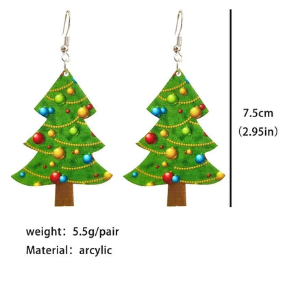 Cute Christmas Tree Gingerbread Arylic Women's Earrings 1 Pair