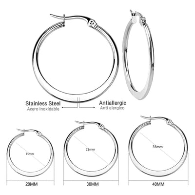 Minimalist Heart Shape Stainless Steel Plating Earrings 1 Pair
