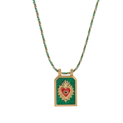Copper Gold Plated Enamel Tarot Pendant Necklace