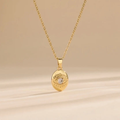 316L Stainless Steel Copper Gold Plated Minimalist Classic Style Plating Constellation Pendant Necklace
