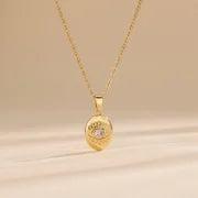 316L Stainless Steel Copper Gold Plated Minimalist Classic Style Plating Constellation Pendant Necklace