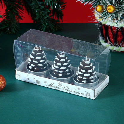 Christmas Christmas Tree Santa Claus Paraffin Christmas Candle 1 Set