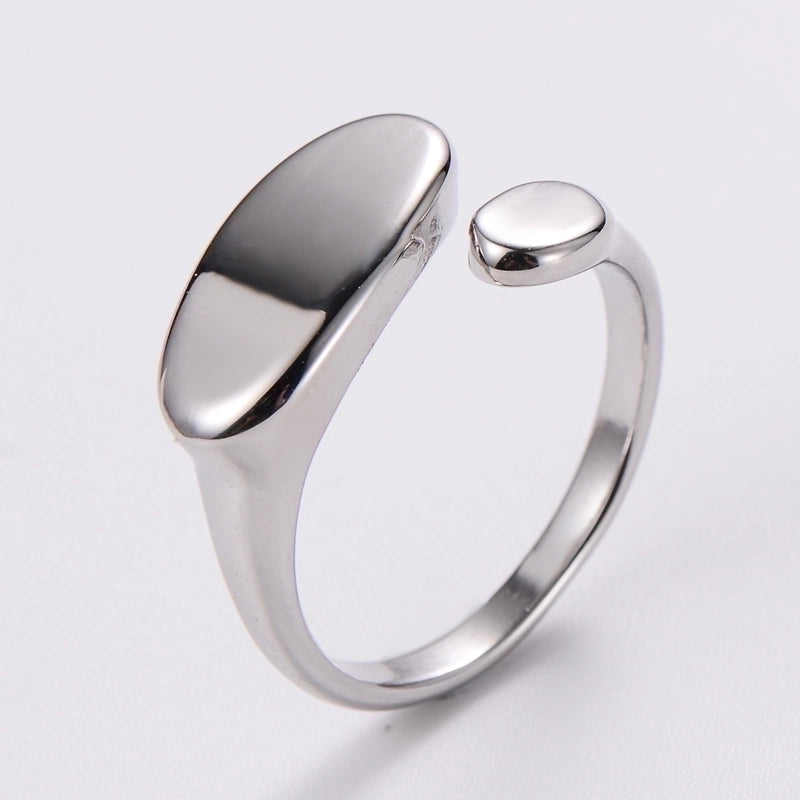 3 Pieces Stainless Steel 18K Gold Plated Fashion Inlay Hand Number Bow Knot Zircon Open Ring