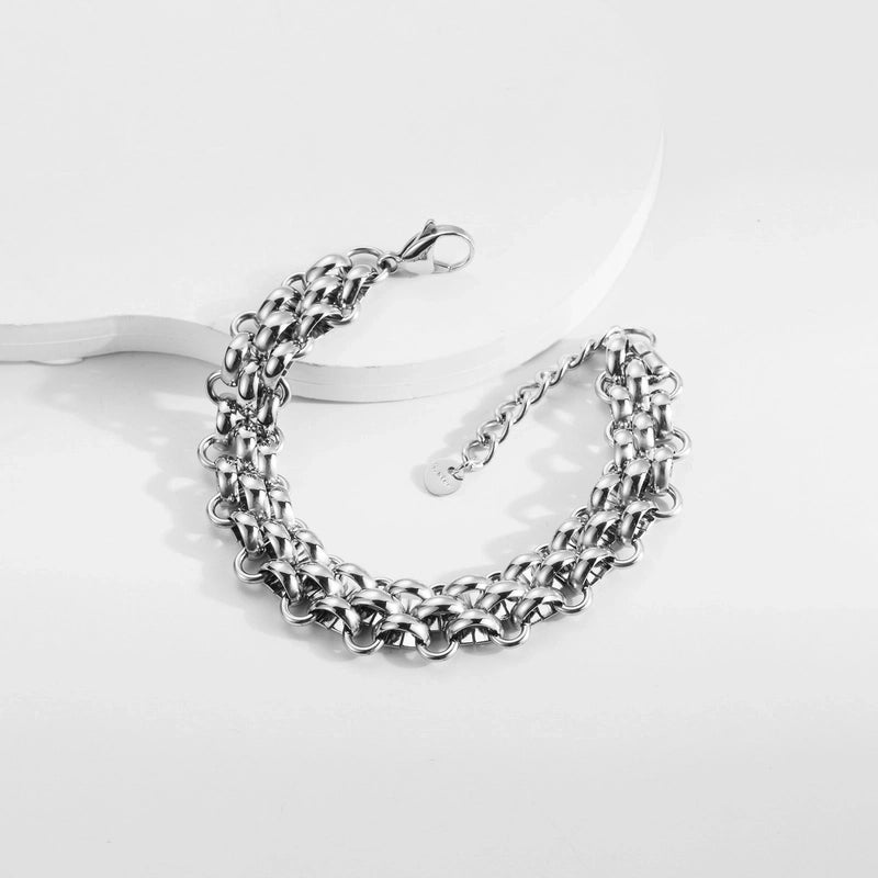 3 Pieces Elegant Vintage Style Heart Shape Lock 304 Stainless Steel Baroque Pearls 18K Gold Plated Bracelets In Bulk