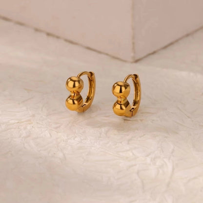 1 Pair Minimalist Geometric Heart Shape 304 Stainless Steel Earrings