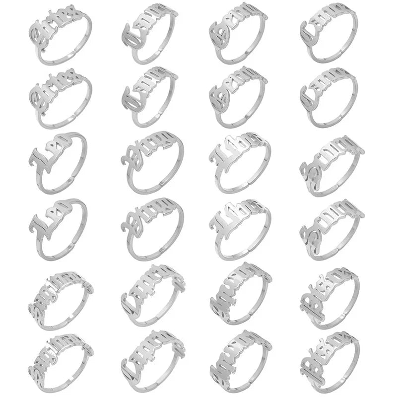 Minimalist Constellation 304 Stainless Steel 18K Gold Plated Polishing Rings