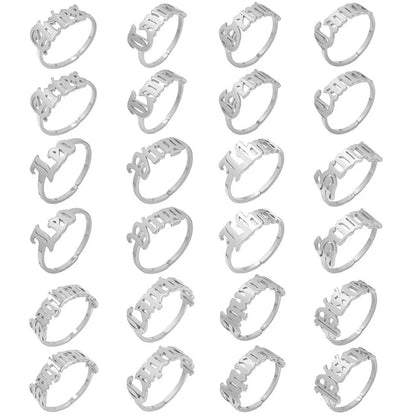 Minimalist Constellation 304 Stainless Steel 18K Gold Plated Polishing Rings