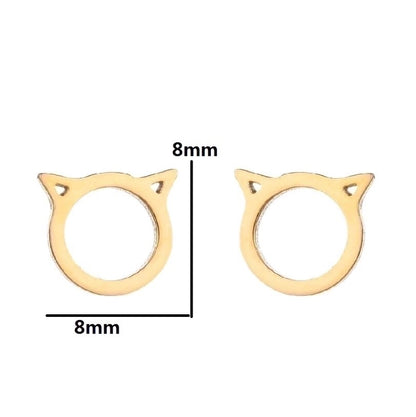 1 Pair Halloween Fashion Rabbit Bat Plating 304 Stainless Steel 18K Gold Plated Ear Studs