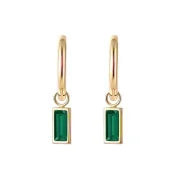Minimalist Geometric Gold Plated 304 Stainless Steel Titanium Steel Glass 18K Gold Plated Earrings