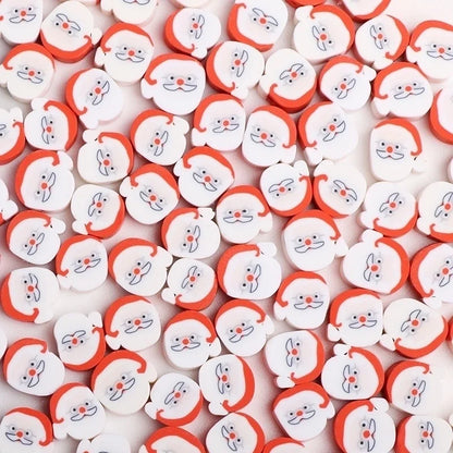300 Pieces Soft Clay Santa Claus Jewelry Accessories Beads