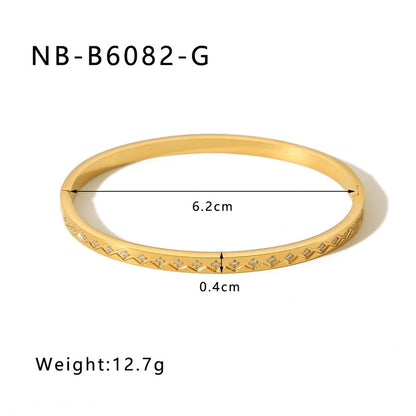 IG Style Minimalist Geometric 304 Stainless Steel Bangle In Bulk