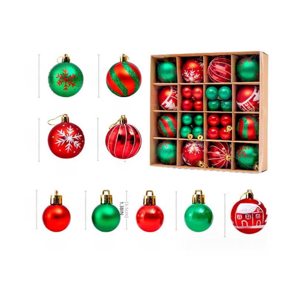 Christmas Decoration 6cm 16pcs Electroplated Plastic Balls Irregularly Shaped Painted Christmas Balls Gift Christmas
