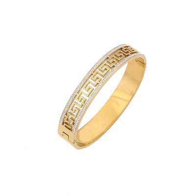 Fashion Petal Stainless Steel Electroplating Bangles