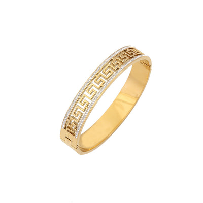 Fashion Petal Stainless Steel Electroplating Bangles
