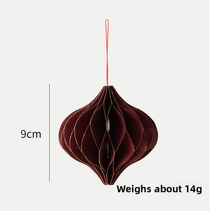 Hot Sale Christmas Paper Folding Honeycomb Christmas Tree Hanging Decoration Party Christmas Decoration Supplies Hanging Ornament