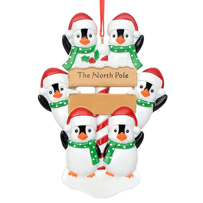 Christmas Cute Christmas Tree Bear Snowman Resin Party Hanging Ornaments