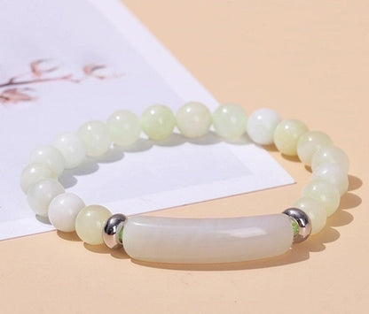 Minimalist Geometric Stainless Steel Natural Stone Polishing Bracelets