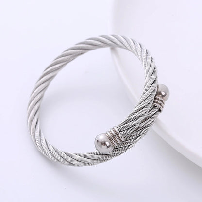 Retro Bulb 304 Stainless Steel 18K Gold Plated Bangle In Bulk