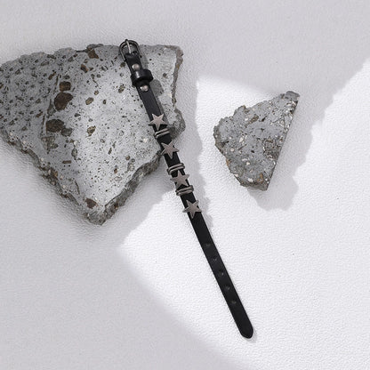 Casual Punk Cool Style Leaf Skull Pu Leather Alloy Halloween Men's Bracelets