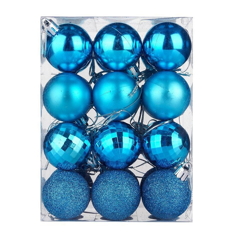 Christmas Ball 24 PCs 4cm Christmas Color Ball Plastic Bright Plating Ball Christmas Tree Decorations