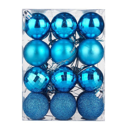 Christmas Ball 24 PCs 4cm Christmas Color Ball Plastic Bright Plating Ball Christmas Tree Decorations