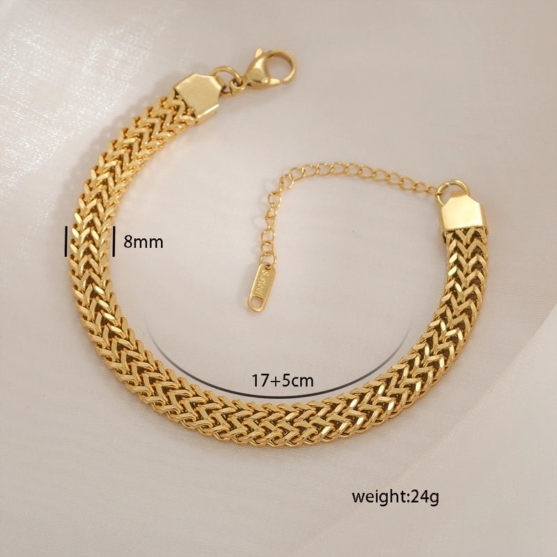 Hip-Hop Punk Minimalist Geometric 304 Stainless Steel Stainless Steel Bracelets In Bulk