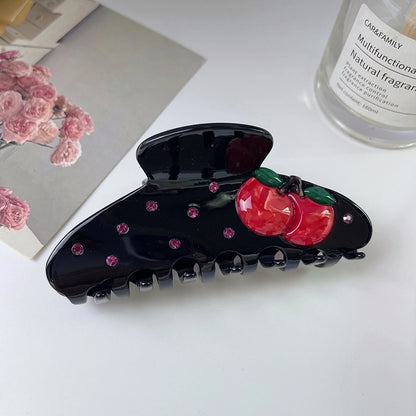 Women's Hip-Hop Retro Funny Halloween Pattern Pumpkin Skull Acetic Acid Sheets Hair Claws