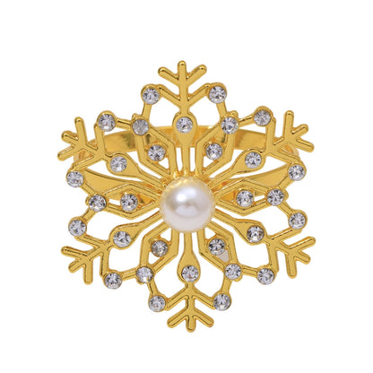 Christmas Casual Vacation Snowflake Alloy Home Daily Napkin Ring
