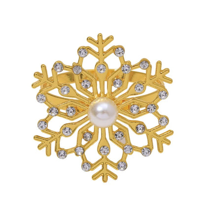 Christmas Casual Vacation Snowflake Alloy Home Daily Napkin Ring