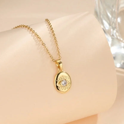 316L Stainless Steel Copper Gold Plated Minimalist Classic Style Plating Constellation Pendant Necklace