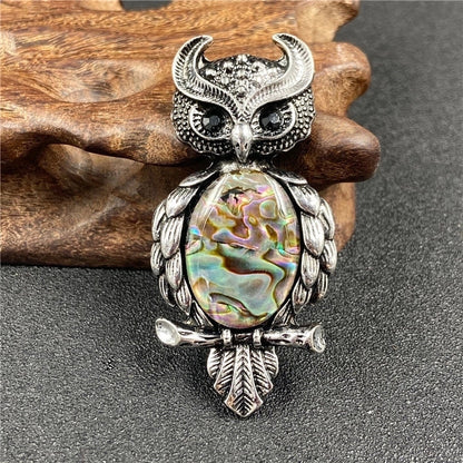 1 Piece Minimalist Owl Gem Plating Natural Stone Necklace