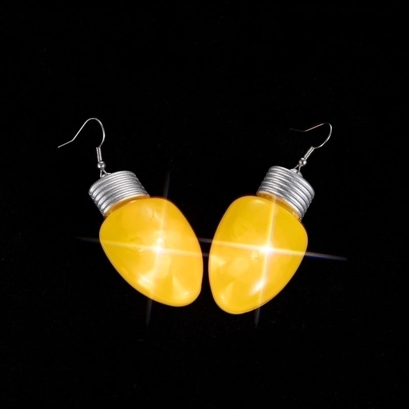 1 Pair Original Design Solid Color Plastic Drop Earrings