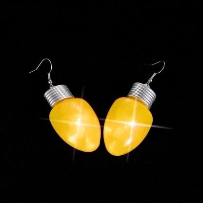 1 Pair Original Design Solid Color Plastic Drop Earrings