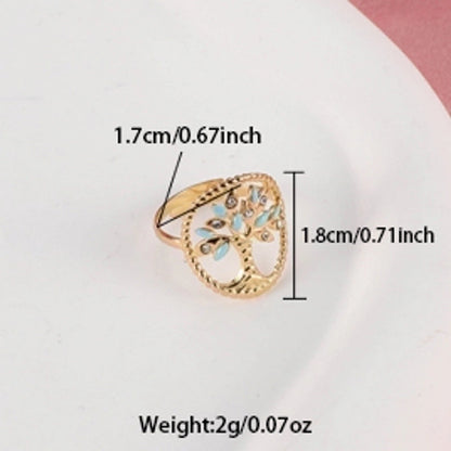 Classic Style Flower 304 Stainless Steel Rhinestones Inlay Open Rings