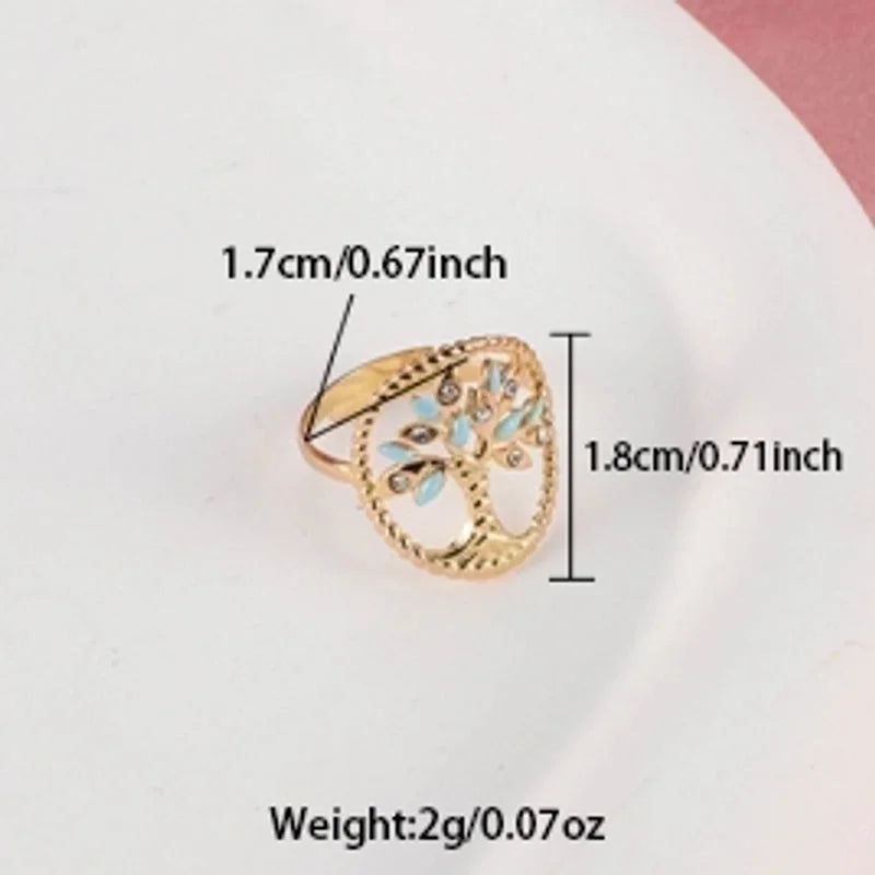 Classic Style Flower 304 Stainless Steel Rhinestones Inlay Open Rings