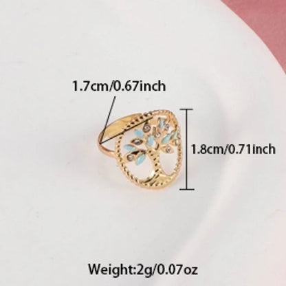 Classic Style Flower 304 Stainless Steel Rhinestones Inlay Open Rings